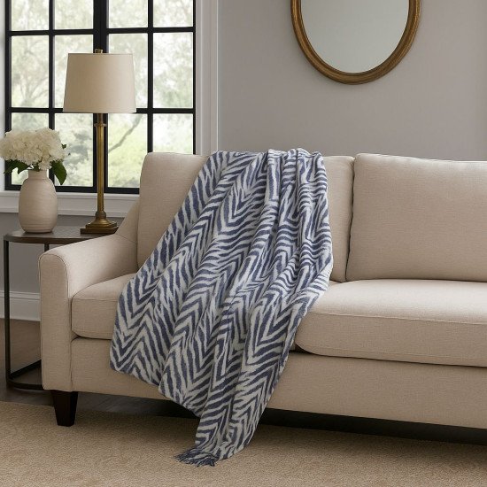 Плед "Pappel" Scotch Jaquard 22801А синий 200*220 см