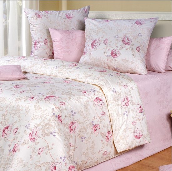 Пододеяльник на молнии Перкаль Valencia Ameli розовый 200*220 см