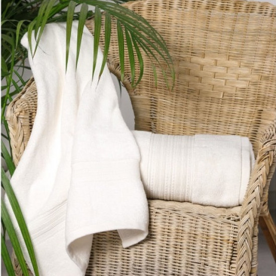 Комплект махровых полотенец "Vien" Niort crem/white 50*90 см, 70*140 см