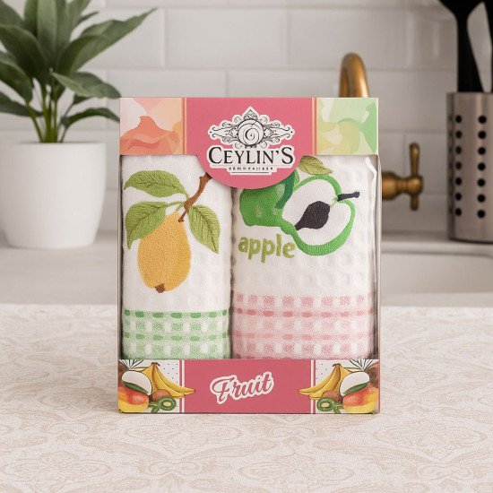Комплект полотенец для кухни 2 шт. "Ceylin's" Груша/яблоко* 35*50 см