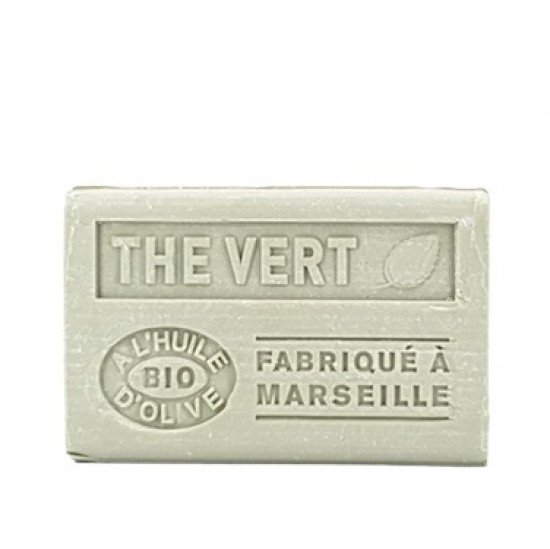 Марсельское мыло "Label Provence Nature" на оливковом масле Зеленый чай 125 г