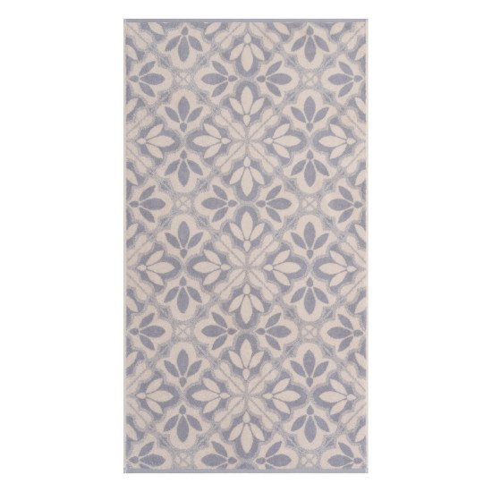 Полотенце махровое 1 шт "Cleanelly" Dipinto  бежево-синий 10000 70*130 см