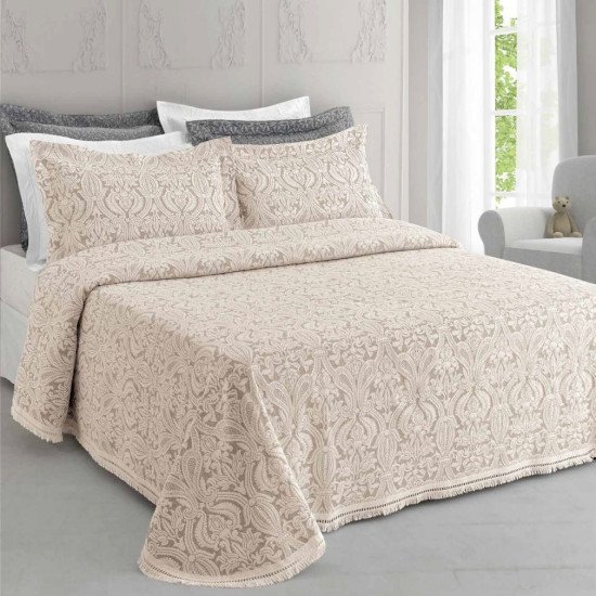 Покрывало Жаккард ecru/d.linen 879 240*260 см