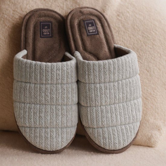 Тапочки мужские "Lucky land" Comfort 4979 светло-серый 44