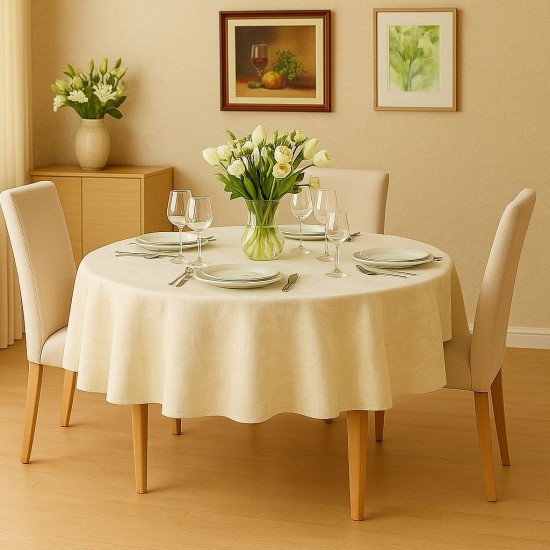 Скатерть круглая "Nova" Валенсия шампань D 150 см