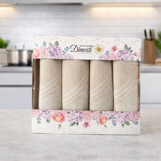 Комплект салфеток 4 шт "Dinosti" v.3 бежевый 42*42 см-4 шт.