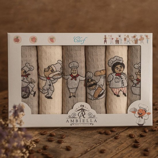 Комплект полотенец для кухни 6 шт. "Ambiella" Повар 40*60 см