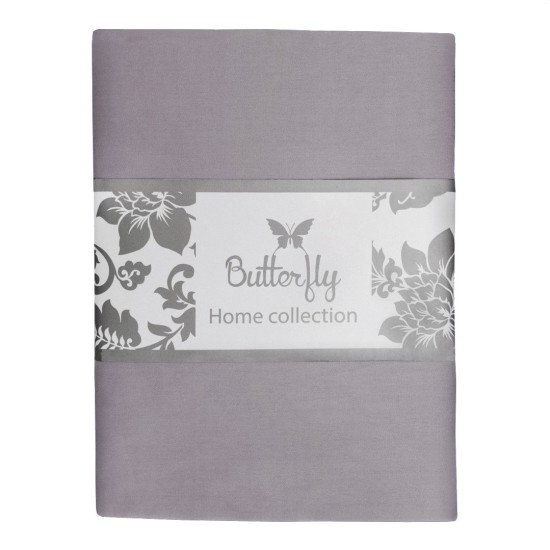 Простыня на резинке "Butterfly" Сатин Делюкс BGS107 серый 180*200 высота 35 см