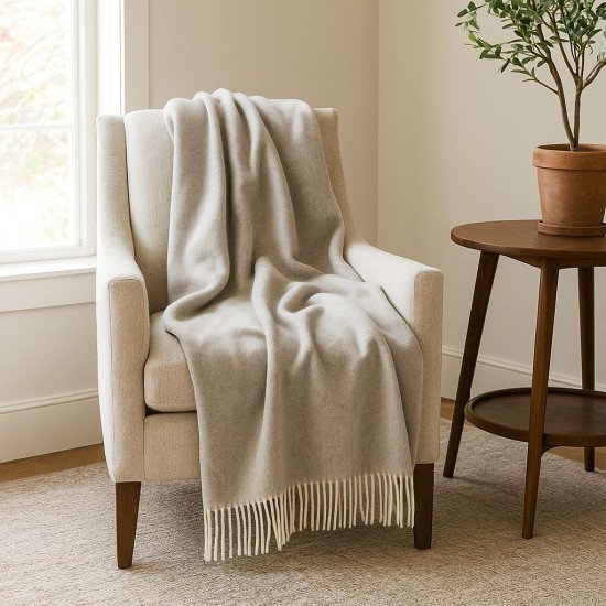 Плед "Paters" Familia с кашемиром Alice белый/белый 140*200 см