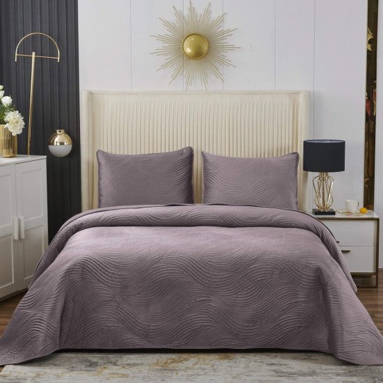 Покрывало с наволочками Жизель пепел роза 240*260 см