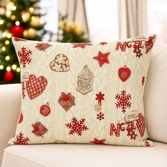 Декоративная наволочка "Гобелен" Зимнее вязание  50*70 (±2) см