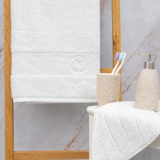 Полотенце махровое 1 шт "Cleanelly" Tenerezza белый 11-0601 50*100 см