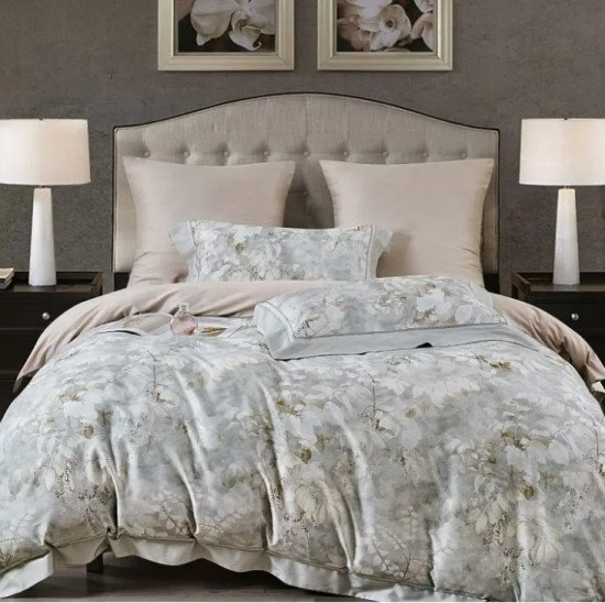 Постельное белье с одеялом-комфортер "Asabella"- 2269-OSPS Евро