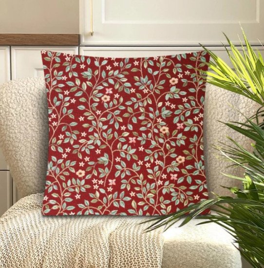 Декоративная наволочка "Гобелен" Древо бордо односторонняя 45*45 (±2) см