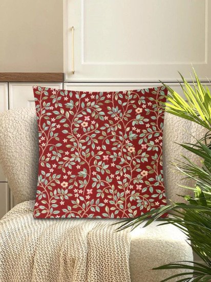 Декоративная наволочка "Гобелен" Древо бордо односторонняя 45*45 (±2) см