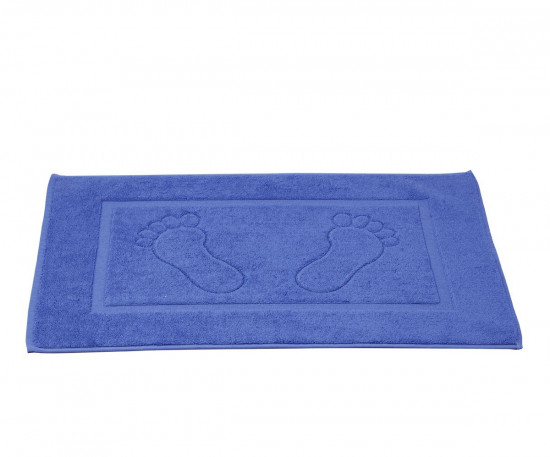 Полотенце махровое для ног в ванную "Karna" Green голубой 50*70 см