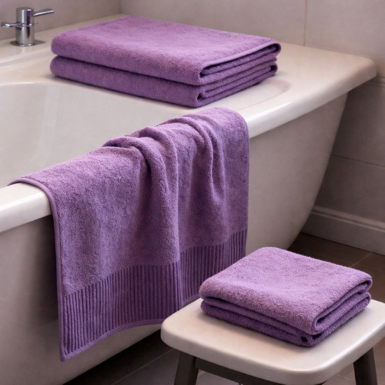 Полотенце махровое 1 шт "Cleanelly" Cascafa фиолетовый 18-3211 50*90 см