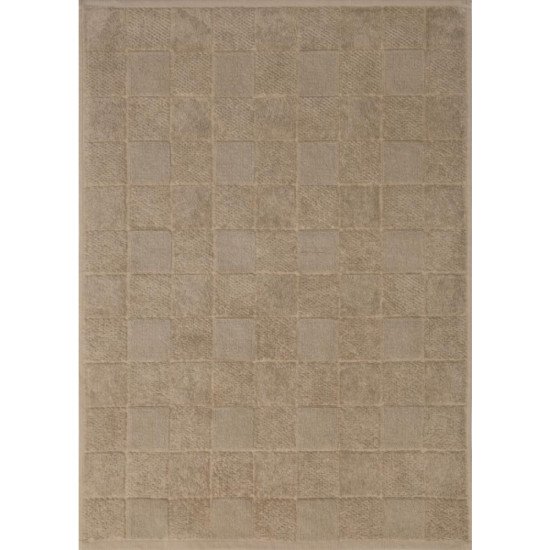 Коврик махровый для ног в ванную 1 шт "Cleanelly" Campo di lino коричневый 16-1010 50*70 см