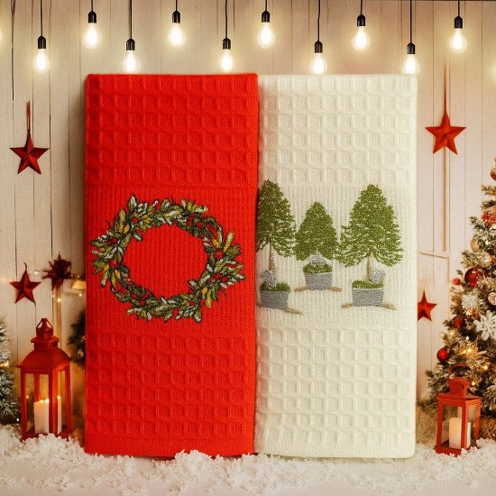 Комплект полотенец для кухни 2 шт. "Meteor" Символ года v3 40*60 см