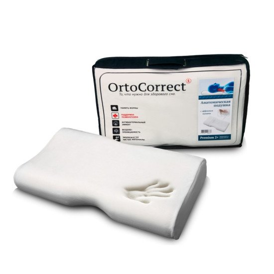 Подушка "OrtoCorrect" Premium 2 Plus 34*58*10/12 см