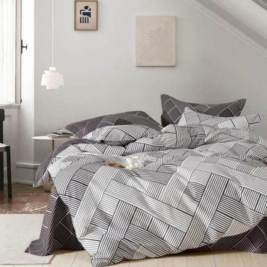 Постельное белье Сатин с увеличенной простыней "Nova"- А-808 2 спальный