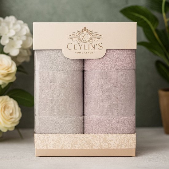 Комплект махровых полотенец для кухни 2 шт. "Ceylin's" Жаккард v5 30*50 см