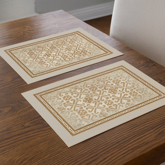 Комплект декоративных салфеток 2 шт. "Гобелен" Классика беж 35*45 см