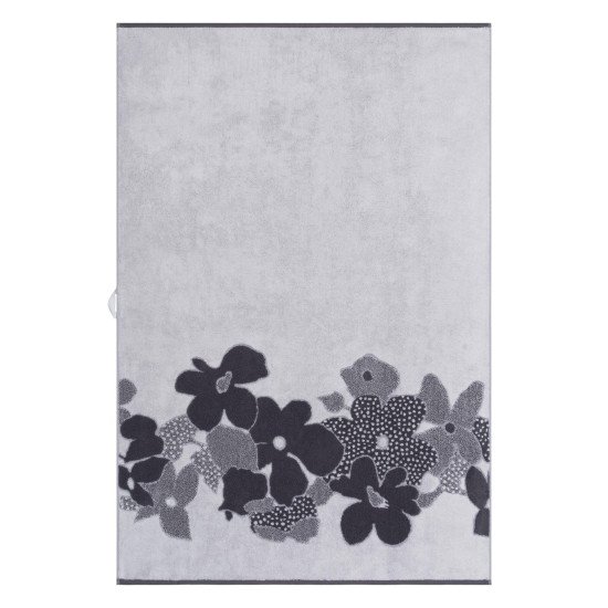 Полотенце махровое 1 шт "Cleanelly" Petunia серый 10000 70*140 см