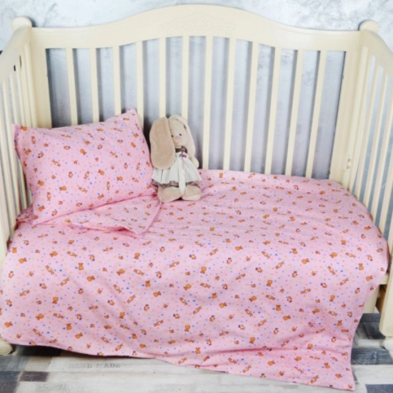 Постельное белье для детей "Li-Ly" F-KPB-11/3 зайки розовый в кроватку