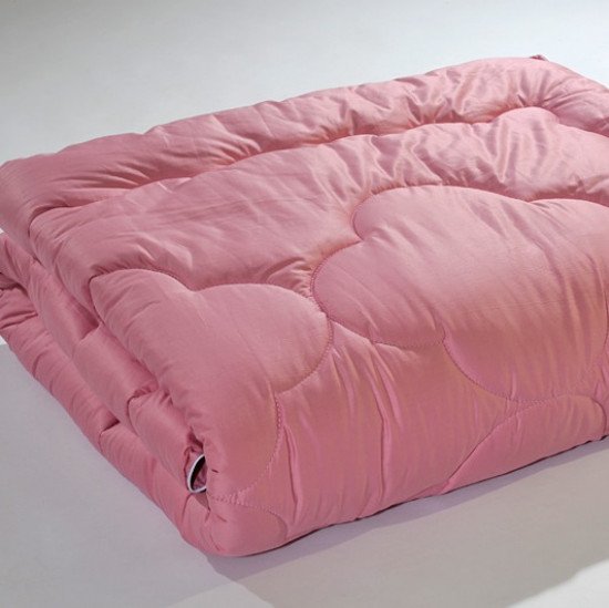 Одеяло "Valetex" Ватное Сатин всесезонное розовый 1,5 спальное, 140*205 (±5) см