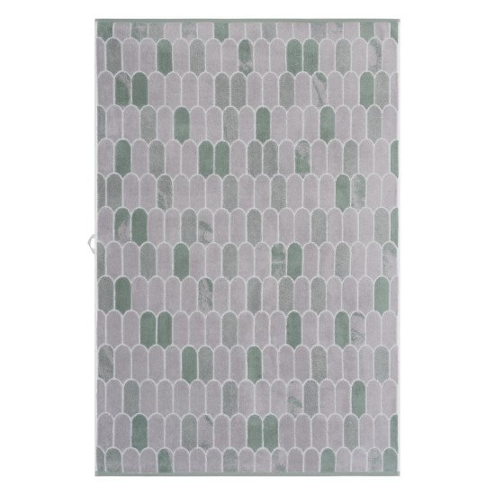 Полотенце махровое 1 шт "Cleanelly" Sprazzo серо-зеленый 10000 100*150 см