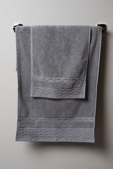 Полотенце махровое "Edelson" Basic серый 50*90 см