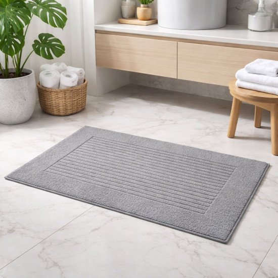 Коврик махровый для ног в ванную 1 шт Loft серый 50*90 см