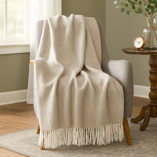 Плед "Vladi" Валенсия Boucle Reps бежевый/меланж 140*200 см