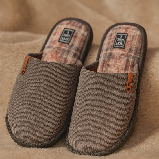 Тапочки мужские "Lucky land" Comfort 4987 коричневый 44