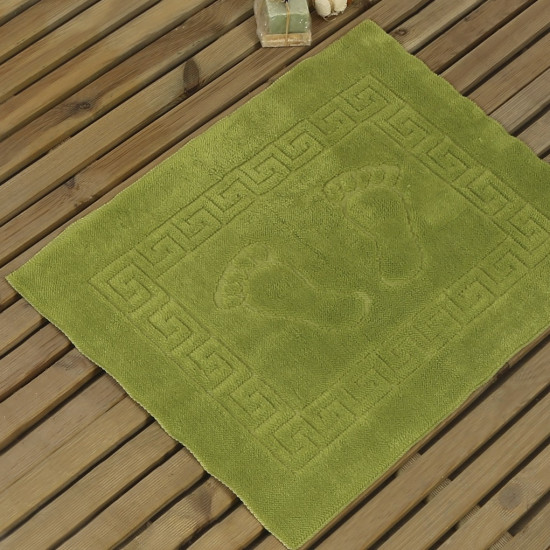 Полотенце махровое для ног в ванную "Karna" Likya зеленый 50*70 см
