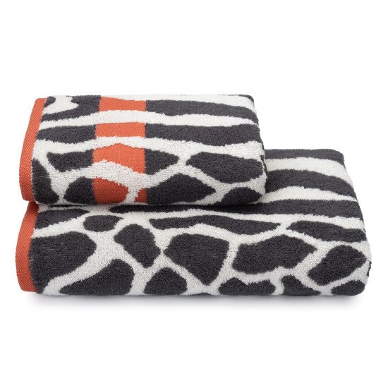 Полотенце махровое 1 шт "Cleanelly" Savanna черно-белый 10000 50*90 см