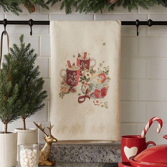 Полотенце кухонное с петелькой "Белорусский Лён"  Новогодний натюрморт 3 (мини) - 915 46*60 см