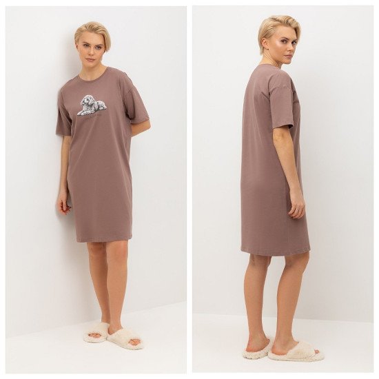Туника женская "Вери Нит" Пудель, капучино, арт. Е 10065 52 (2XL)