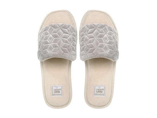 Тапочки женские "Lucky land" Comfort серый 38