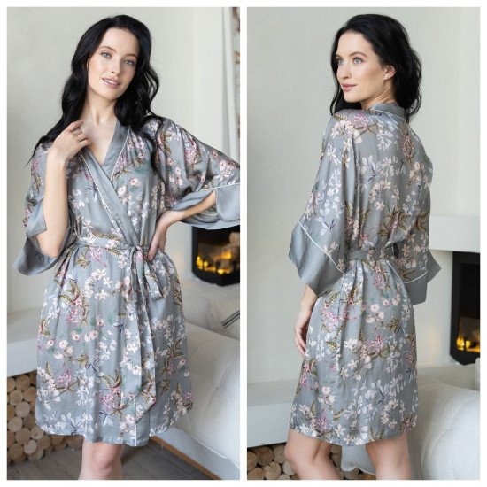 Халат женский "Мiа-Amore" Amely серый 48-50 (L/XL)
