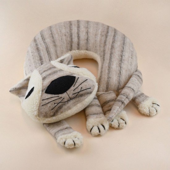 Подушка-игрушка "WoolHouse" Кот Матвей бежевый 24*32 см