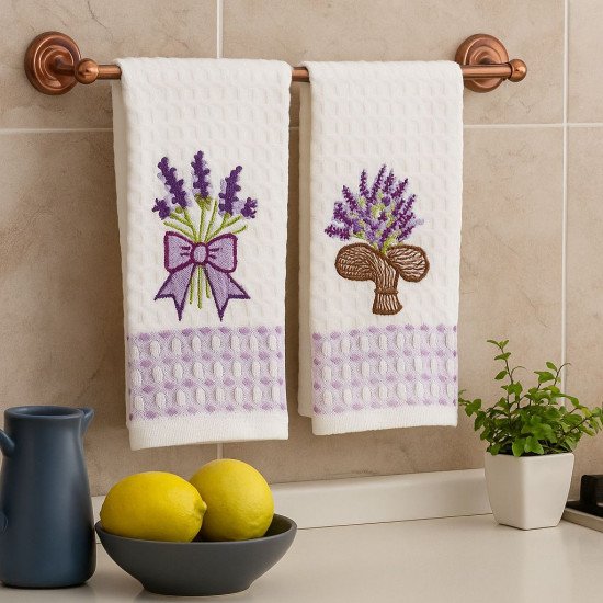 Комплект полотенец для кухни 2 шт. "Ambiella" Лаванда-3 35*50 см