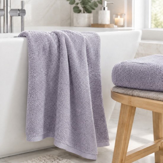 Полотенце махровое 1 шт "Коттон Дримс" сиреневый/2 lavander grey 50*100 см