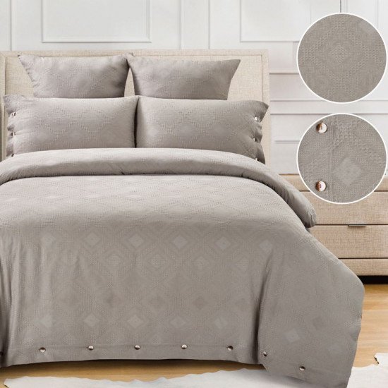 Постельное белье "Cleo" Organic Cotton с простыней на резинке 31/003-ОС Евро