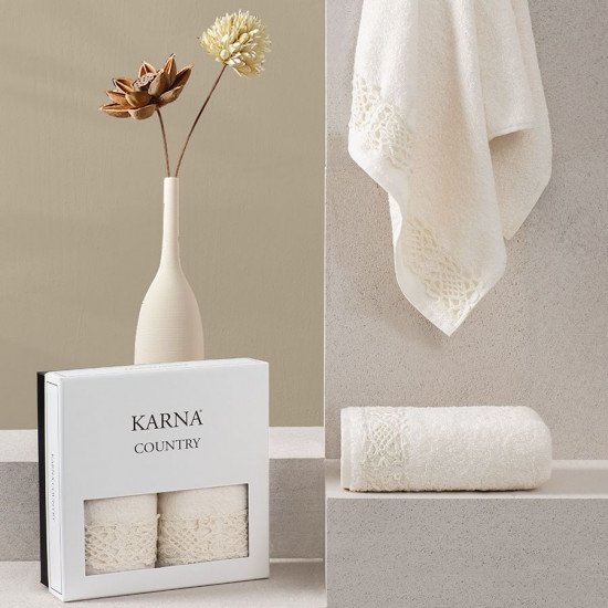 Комплект махровых полотенец "Karna" Country V5 50*90 см