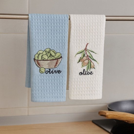 Комплект полотенец для кухни 2 шт. "Meteor" Olive v2 40*60 см