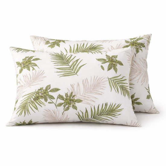 Комплект наволочек 2 шт. Сатин Мерлин Монро- Растения на белом фоне 50*70 см