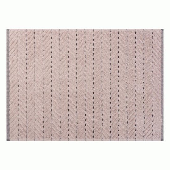 Коврик махровый для ног в ванную 1 шт "Cleanelly" Minimalismo бежевый 10000 50*70 см