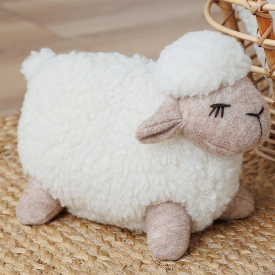 Подушка-игрушка "WoolHouse" Овечка Варя белая (малая) 10*20 см